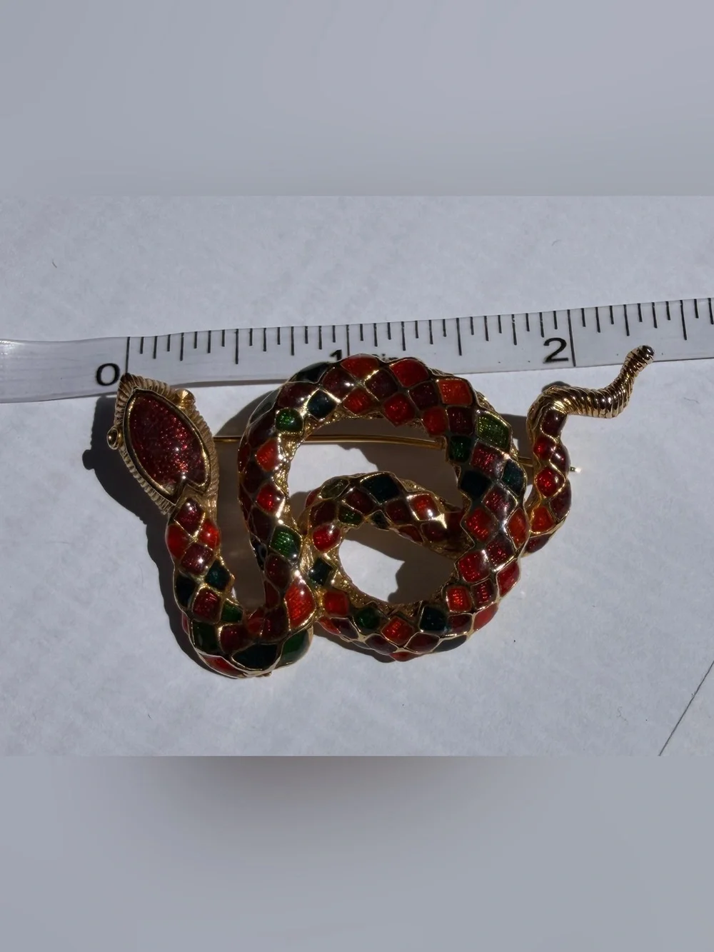 Vintage Forenza Gold Tone Snake Broach